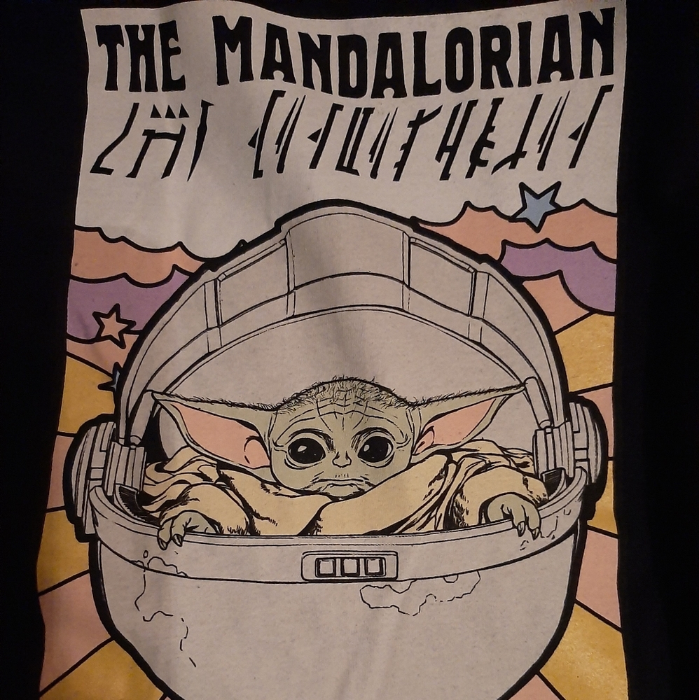 Children's star wars baby yoda mandalorian shirt
